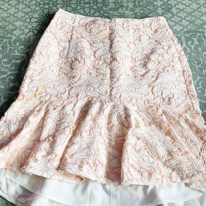 High low flounce skirt club Monaco